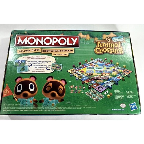 Monopoly Animal Crossing: New Horizons Edition Board Game Hasbro Gaming Complete - Picture 2 of 14